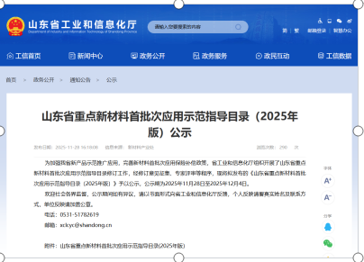 公司中分子量聚異丁烯產品入選山東省新材料首批次應用示范指導目錄